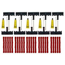 Kit Reparo Pneu Profissional Remendo Sem Camara Carros Motos - 5 Kits