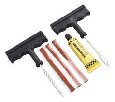 Kit Reparo Pneu Remendo Profissional Carro Moto Sem Câmara