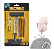 kit Reparo Pneu Sem Câmara Remendo Profissional Carro Moto