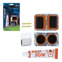 Kit Reparo Remendo A Frio Para Câmaras Bike Com Lixa Metal Kit Reparo Remendo A Frio Para Câmaras Bike Com Lixa Metal