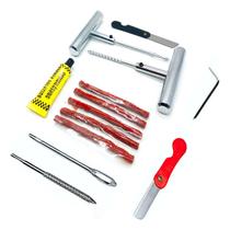 Kit Reparo Remendo a Frio Pneu Sem Câmara Carros Motos Macarrão Tubless Jogo Conserto Pneus Veicular Com escariador Aplicador