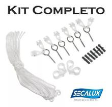 Kit Reparo Varal De Teto Reposição Cordas Ganchos Completo