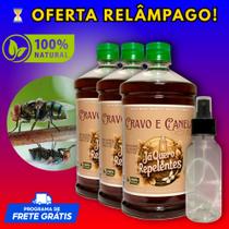 KIT REPELENTE CONCENTRADO DE CRAVO E CANELA 3x1L + SPRAY KIT REPELENTE CONCENTRADO DE CRAVO E CANELA 3x1L + SPRAY