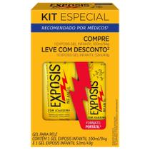 Kit Repelente de Insetos Exposis 100ml + Repelente Infantil Gel sem Perfume com Icaridina 52ml