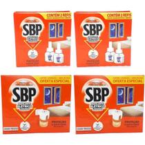 Kit Repelente SBP Elétrico 45 Noites 2 Aparelho + 6 Refis Kit Repelente SBP Elétrico 45 Noites 2 Aparelho + 6 Refis