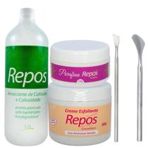 Kit Repos Amaciante 1000ml + Esfoliante 500ml + Parafina 250ml + 222 + 482