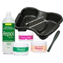 Kit Repos Amaciante+Removedor+Parafina+Esfoliante+Kit Unha