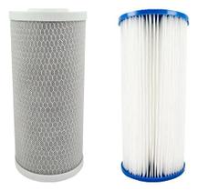 Kit Reposição Big Blue 1 Carvão Ativado 1 Plissado Lavável Branco