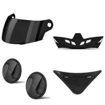 Kit Reposição Capacete Evolution 788 10 Viseiras 10 Parafusos 10 Estabilizador 10 Entrada de Ar Inferior