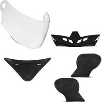 Kit Reposição Capacete Evolution 788 com 10 Viseira 10 Entrada de Ar 10 Estabilizador Traseiro 10 Kit Orelhas Laterais