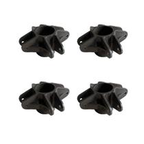 Kit Reposição com 4 Flanges para Varal Giratório Eixo Tarugo 4 Pontas