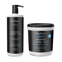 Kit Reposição De Carbono Shampoo 1l E Máscara 1kg Natumaxx