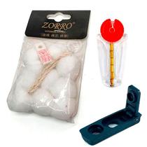 Kit Reposição Manutenção Isqueiro Clássico Algodão, Pedra, Pavi e Vedação Kit Reposição Manutenção Isqueiro Clássico Algodão, Pedra, Pavi e Vedação