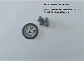 Kit Reposição P/ Estetoscópio Littmann Pediátrico cinza Kit Reposição P/ Estetoscópio Littmann Pediátrico cinza