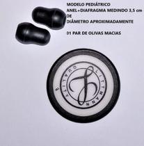Kit Reposição P/ Estetoscópio Littmann Pediátrico - Preto Kit Reposição P/ Estetoscópio Littmann Pediátrico - Preto