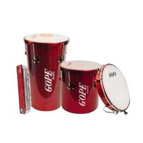 Kit Resenha 2 - Pandeiro Iniciante, Rebolo de 10 Polegadas, Reco-Reco de 3 Molas e Repique de Mão Selfie Cereja KITRES2 Kit Resenha 2 - Pandeiro Iniciante, Rebolo de 10 Polegadas, Reco-Reco de 3 Molas e Repique de Mão Selfie Cereja KITRES2