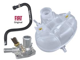 Kit Reservatório de Água Do Radiador + Válvula Termostática Completa + Mangueira Uno Palio 1.0 1.4