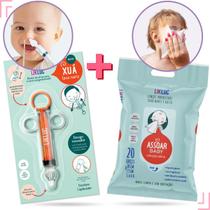 Kit Resfriado Xuá Seringa Lavagem Nasal + Lenço Umedecido Assoar
