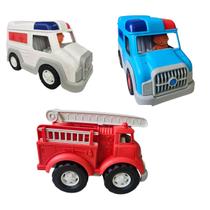 Kit Resgate Ambulância Polícia E Bombeiros Em Ação - HK Brinquedos