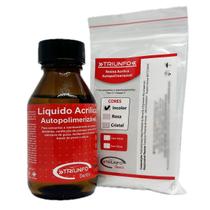 Kit Resina Acrílica Auto Pó Incolor 20g + Líquido 50ml Cola Triunfo