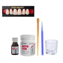 Kit Resina Acrílica Dente Superior Cola Pivôs, Dentadura