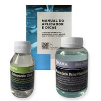 Kit Resina Baixa Viscos. Uv 200gr + Endurecedor Clear 100gr