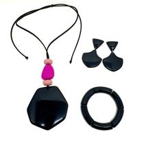 Kit Resina Conjunto Brinco, Colar e Pulseira - USO E REVENDA Kit Resina Conjunto Brinco, Colar e Pulseira - USO E REVENDA