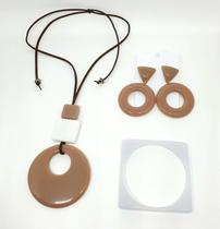 Kit Resina Conjunto Colar, Brinco e Pulseira - USO E REVENDA Kit Resina Conjunto Colar, Brinco e Pulseira - USO E REVENDA