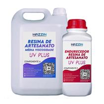 Kit Resina + Endurecedor Artesanato Média Viscosidade Uv