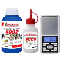 Kit Resina Epóxi 4002 Ultra Transparente 286g Mini Balança de Precisão Kit Resina Epóxi 4002 Ultra Transparente 286g Mini Balança de Precisão