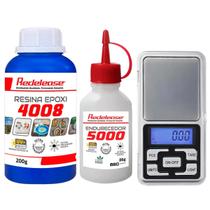 Kit Resina Epoxi 4008 Ultra Transparente 286g Mini Balança de Precisão Kit Resina Epoxi 4008 Ultra Transparente 286g Mini Balança de Precisão
