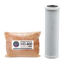 Kit Resina Mista Mb400 600g + Carvão Block 9.3/4