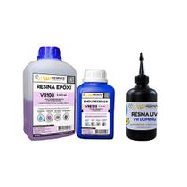 Kit Resina VR100 + Endurecedor 1,000KG E Vr Doming Uv 100g