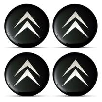 Kit resinado jogo 4 emblema de calota 48mm citroen preto Kit resinado jogo 4 emblema de calota 48mm citroen preto
