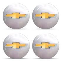 Kit resinado jogo 4 emblema de calota 48mm gm escovado