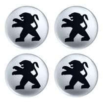 Kit resinado jogo 4 emblema de calota 48mm peugeot cinza Kit resinado jogo 4 emblema de calota 48mm peugeot cinza