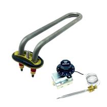 Kit Resistência Cafeteira 1300W 220V Flange tipo Backer + 1 Termostato 32A 120C C/ Rosca 3/8'' NF