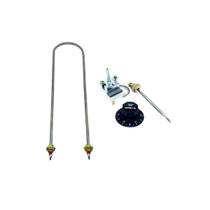 Kit Resistência Elétrica Inox Em U Banho Maria Marmiteiro 2500w 220v + Termostato 20a 30 a 120C