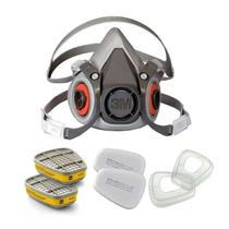 Kit Respirador com Cartucho, Filtro e Retentor 6200 -