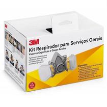 Kit Respirador Mascara 6200 para Serviços Gerais 3M