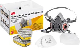 Kit respirador semifacial 6200 com cartucho de filtros 6003 amarelo, HB004643753, 3M Kit respirador semifacial 6200 com cartucho de filtros 6003 amarelo, HB004643753, 3M