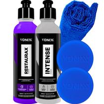 Kit restaura plasticos brilho e proteção vonixx