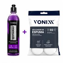 Kit Restaurador Plásticos Vonixx Restaurax 500ml 2 Aplicadores Espuma Vonixx
