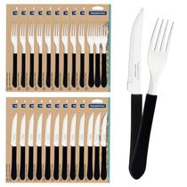 Kit Restaurante 60 Talheres Tramontina Leme Garfo Faca Inox
