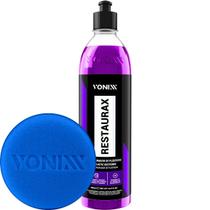 Kit Restaurax Revitalizador Restaurador Renovador de Plasticos 500ml Vonixx Aplicador De Espuma Para Produtos