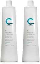 Kit restore premium shampoo + condicionador 1l amávia