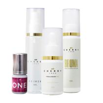 Kit Retenção Total e Cola One Cherry Lash Extensão de Cílios