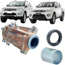 Kit retentor + bucha da saída rabeta caixa marcha câmbio ao cardan traseiro l200 g3 triton pajero dakar 3.2 2008 a 2018