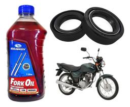 Kit Retentor Da Bengala + Óleo Fork Brandy Para Garfo 10w 1lt - Para Moto Titan 2000 Kit Retentor Da Bengala + Óleo Fork Brandy Para Garfo 10w 1lt - Para Moto Titan 2000
