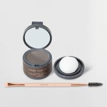 Kit Retoque Sobrancelhas - Maquiagem Capilar Castanho Escuro + Pincel Para Sobrancelhas (2 Produtos) - OCÉANE